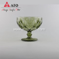 Embossed Salad Glass Bowl ice Cream Bowl Goblet